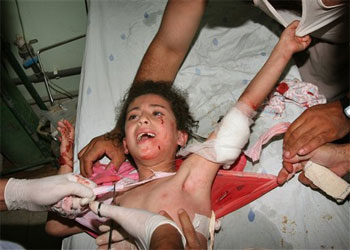 CINISMO Gaza_ataque_nic3b1os